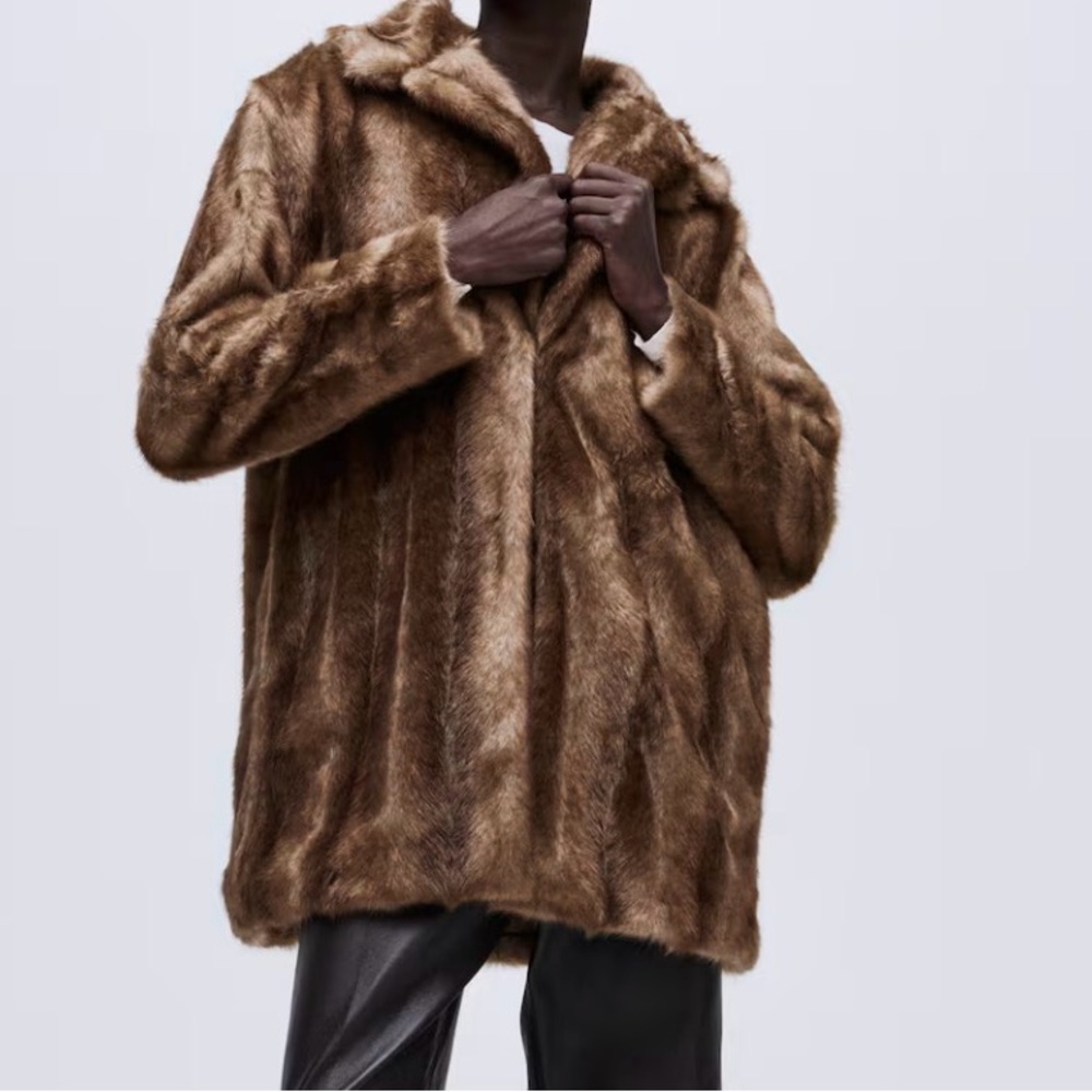H&M Tan Fur Jacket - Picture 5 of 9